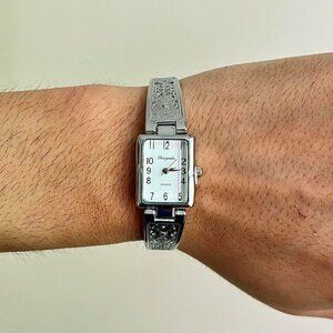 cute rectangle stainless steel quartz luxury watch